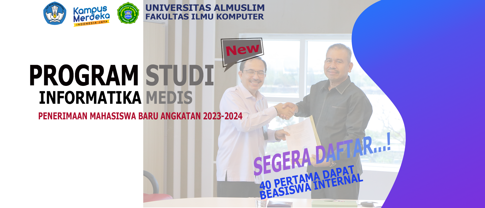 Perdana Program Studi  Informatika Medis Buka Pendaftaran Mahasiswa Baru Angkatan 2023-2024